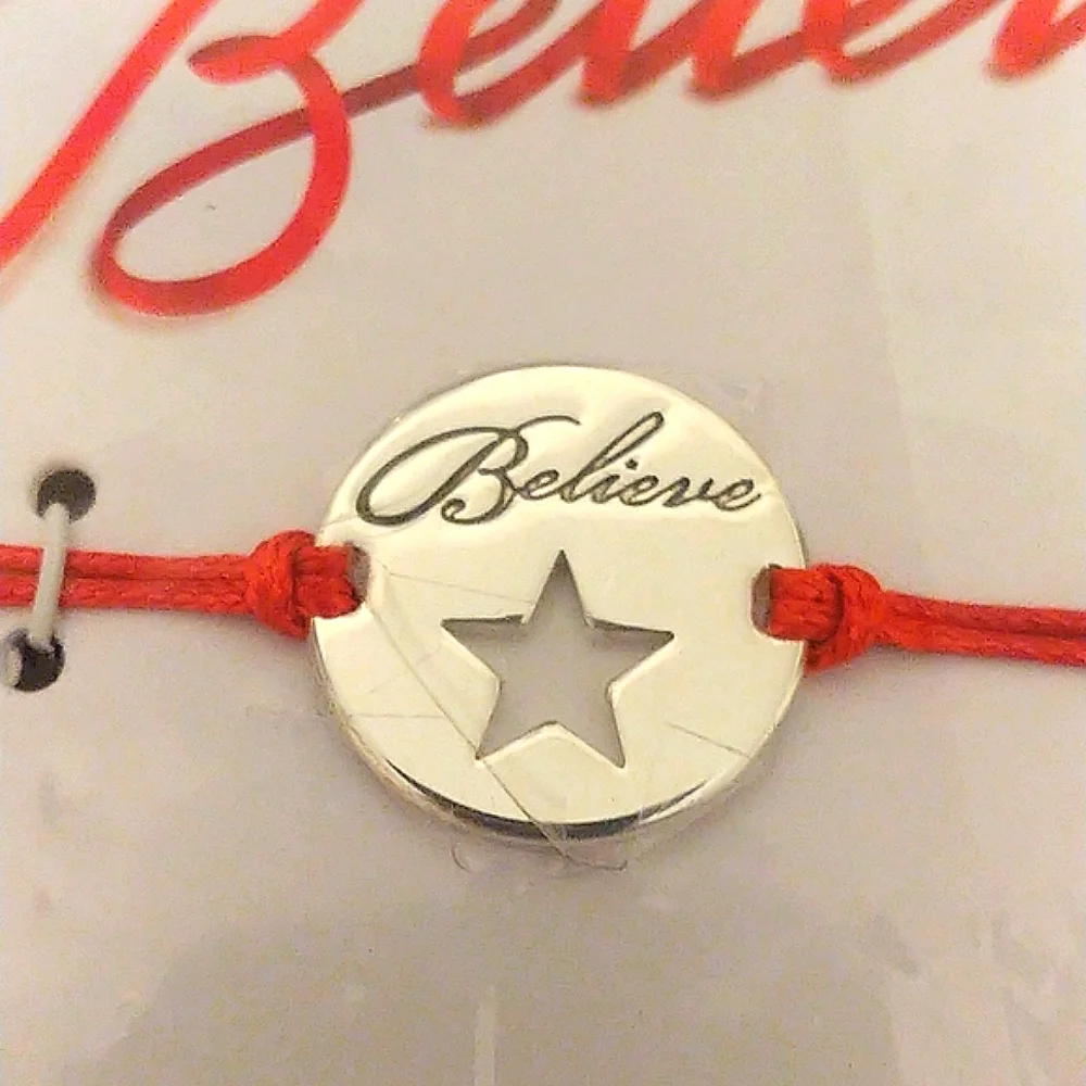 Believe rope slide bracelet, NEW